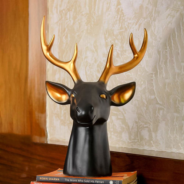 Royal Reindeer Head with Copper Horns - The Earth Store - home decor